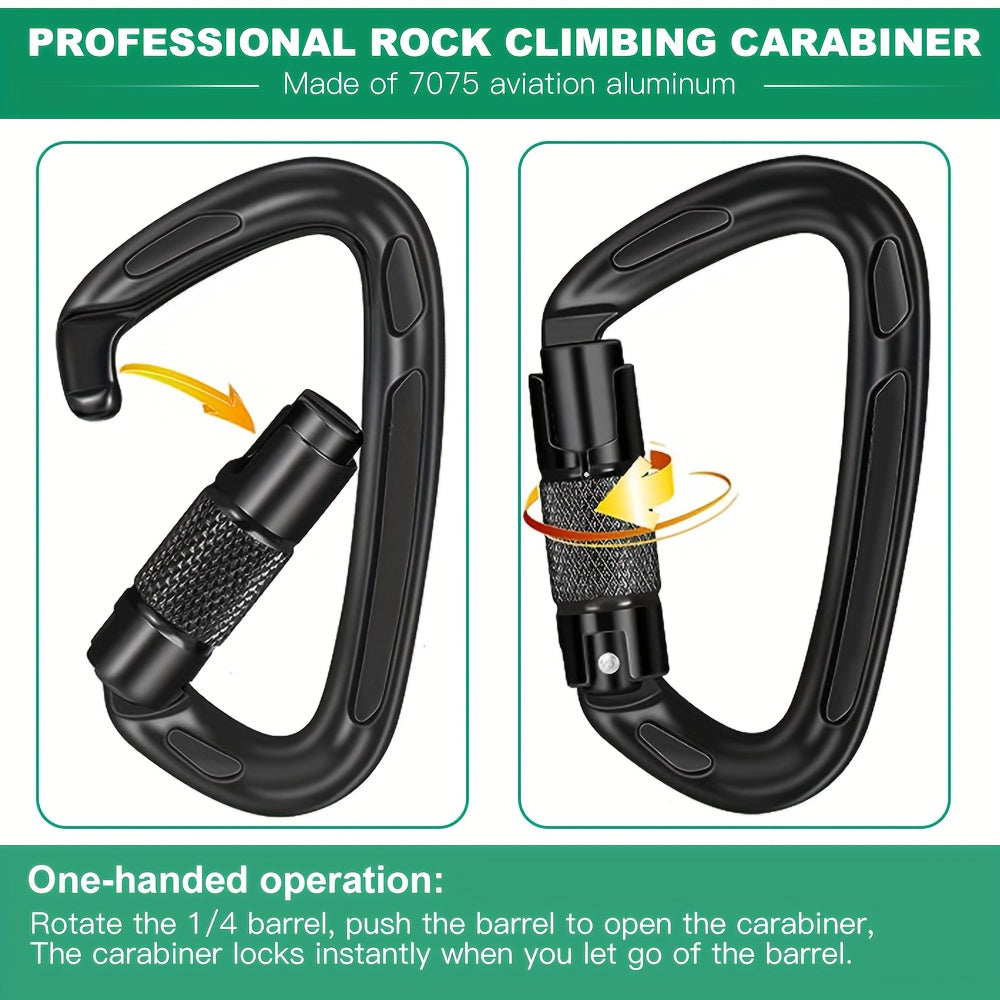 3pcs 25KN Auto Lock Buckle Heavy Duty Camping Hiking