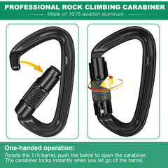3pcs 25KN Auto Lock Buckle Heavy Duty Camping Hiking