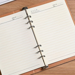 A6 Leather Loose leaf Notebook 200 Pages