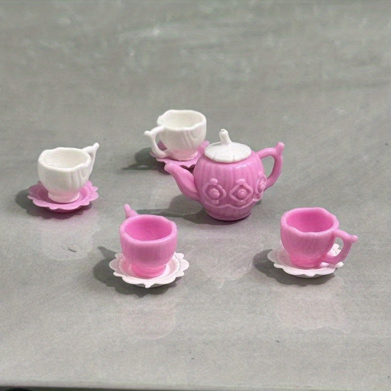 Dollhouse Tea Set with Random Colors - 3 Piece Set