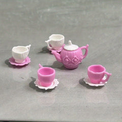 Dollhouse Tea Set with Random Colors - 3 Piece Set