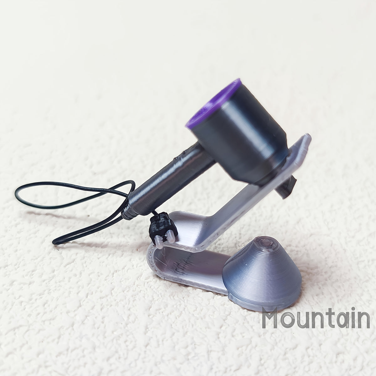 Mini Hair Dryer Set with Stand for Dollhouse Decor