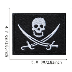 Boys Cartoon Skull Embroidery Patches DIY Decorative Clothes Holiday Gift