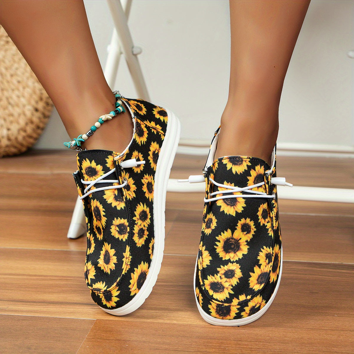 Women's Canvas Slip-On Low Top Shoes Casual Walking Loafers