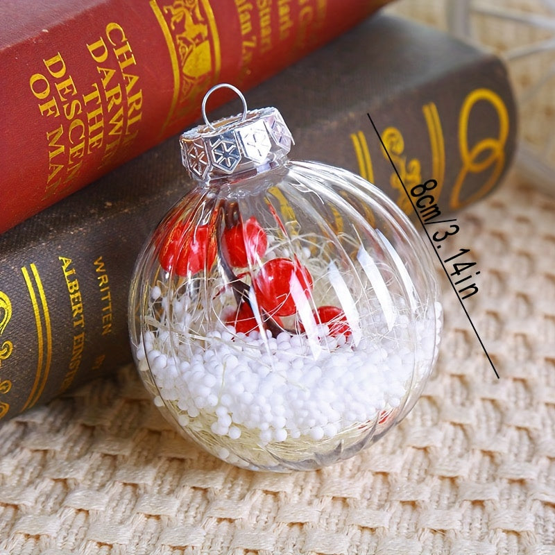 Transparent Plastic Fillable Ornament Balls for Christmas Decoration