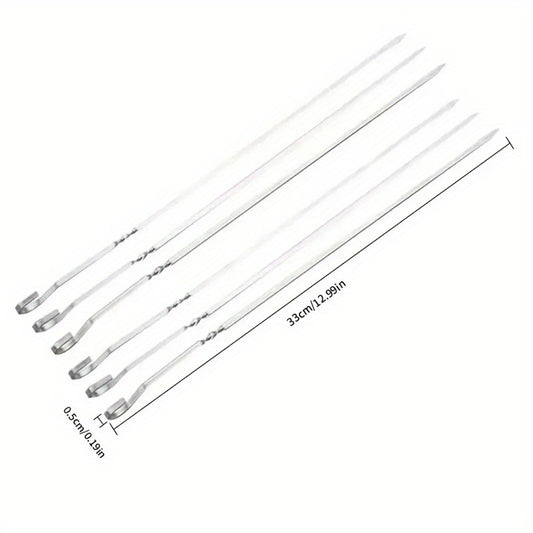 20pcs Stainless Steel BBQ Skewers & Forks, Easy to Clean & Carry