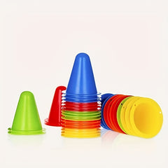 10pcs Roller Skating Obstacle Football Training Bucket Random