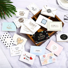 18pcs Mini Holiday DIY Gift Greeting Wish Cards for Celebration