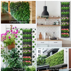 7 Pocket Vertical Garden Wall Planter for Herbs Succulents Flowers