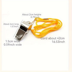 Stainless Steel Referee Whistle Sports Lanyard