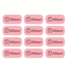 Personalized PU Leather Name Labels For School Clothing