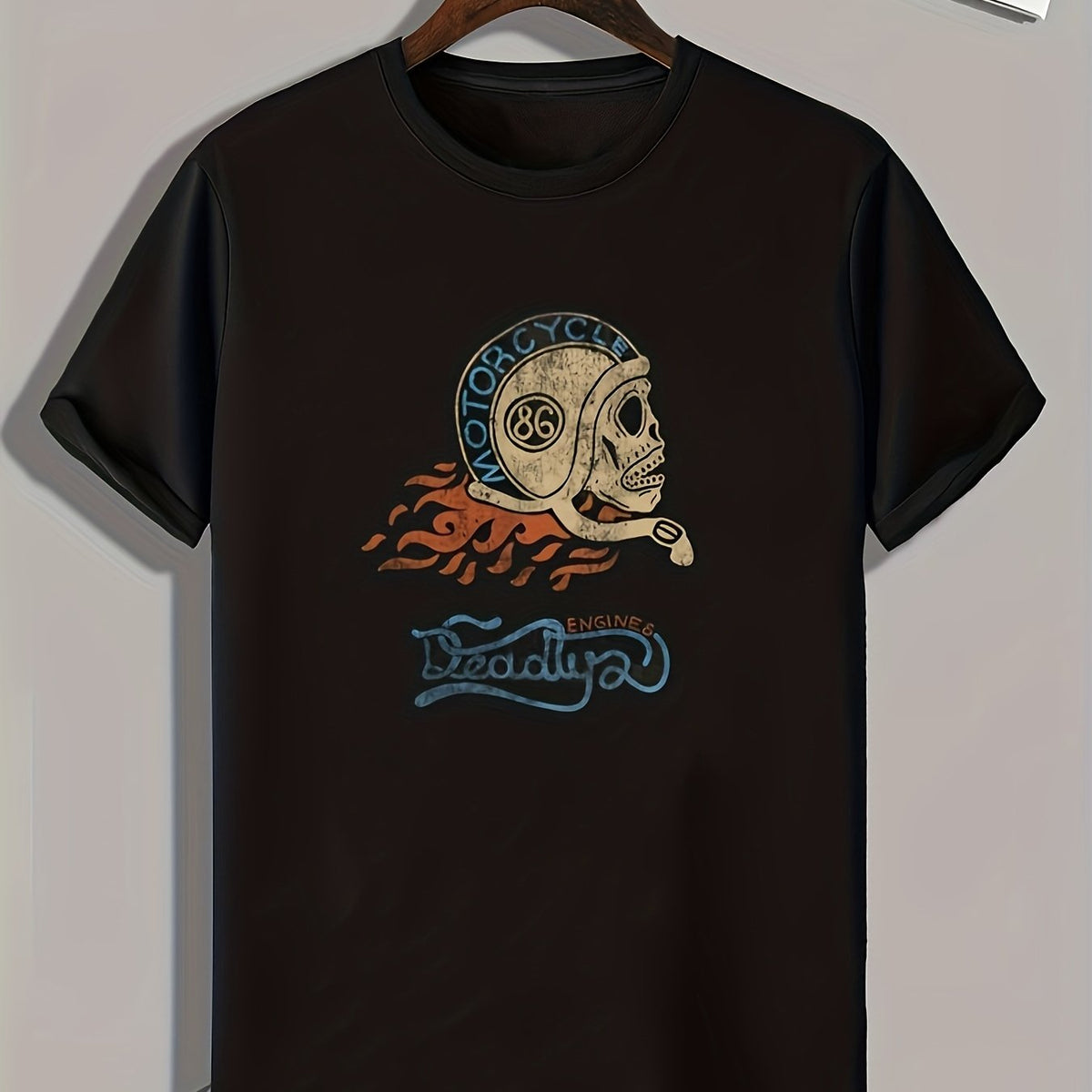 Skull Print Men's Graphic T shirt Casual Comfy Tees For Summer Mens Clothing