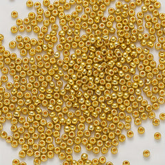 450Pcs Metallic Round Glass Seed Beads 11/0 2.0MM Pony Beads Plated