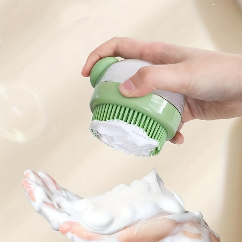 Pet Bath Brush with Soap Dispenser for Dogs and Cats