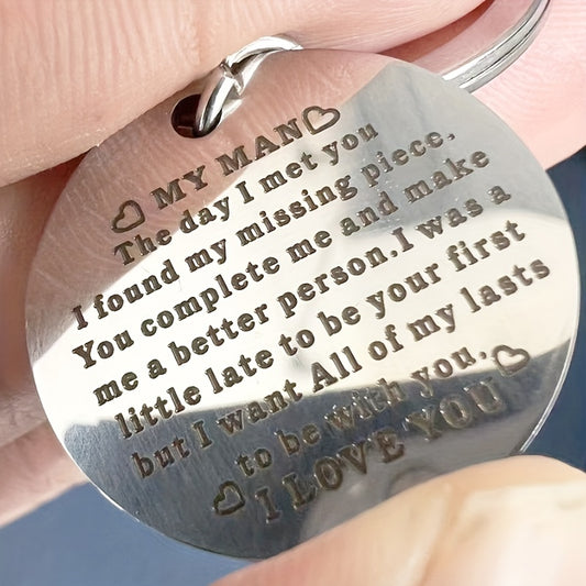 I Love You Key Chain For Husband - Birthday Present For Him