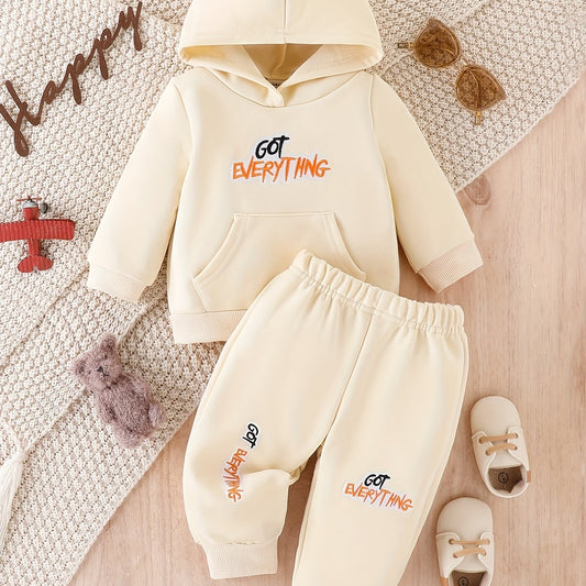 Baby Boy Hoodies Pants Set Letter Print 2pcs Outfit