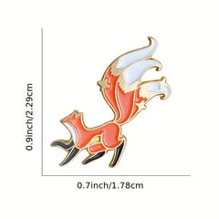 Fox Pin Brooch for Backpacks Jackets Hats Scarves Pants