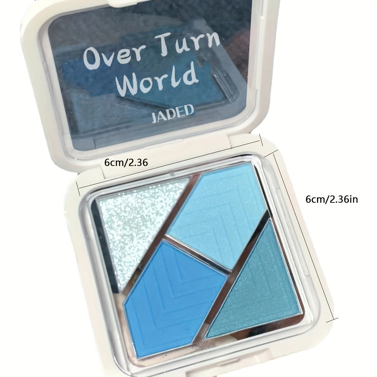 Portable 4 Eyeshadow Palette Pink Summer Green Contrast Mini Pocket