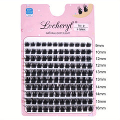 120 Clusters Lashes D Curling 9 16mm Mixed Length Fluffy False Eyelashes