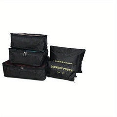 6 Pcs Letter Pattern Bag Sets, Various Sizes, Dustproof Packaging Cubes