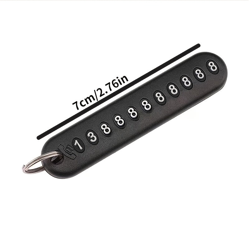 Anti Lost Phone Number Plate Car Keychain Pendant