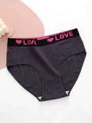 5 Pack Plus Size Briefs Women's Soft Breathable Medium Stretch Panties