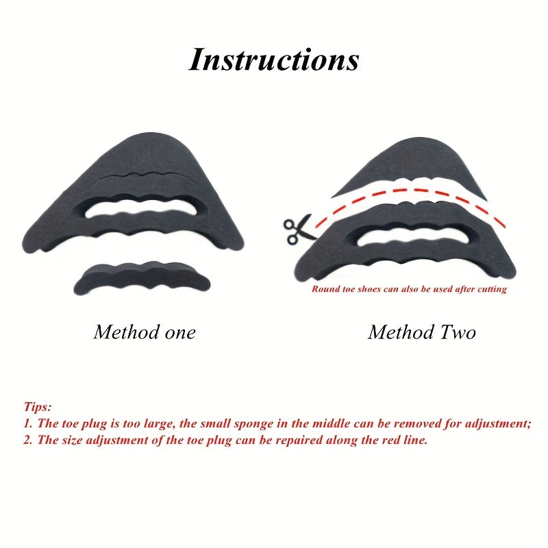 Women High Heel Toe Plug Insert Shoe Big Shoes Toe Filler Cushion