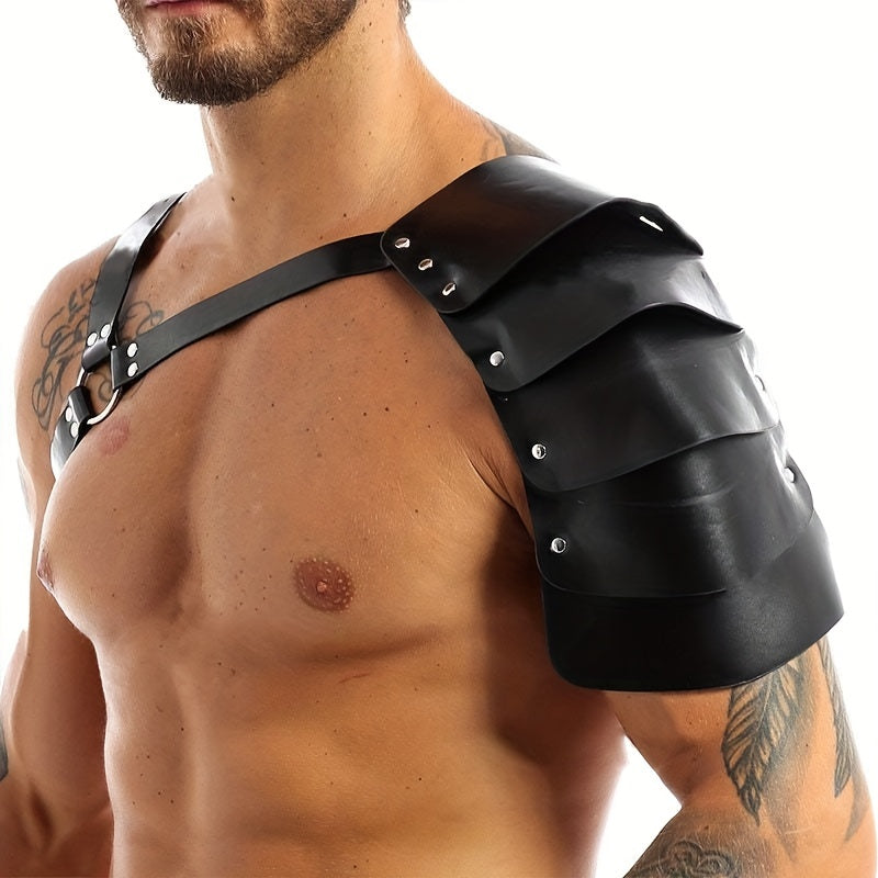 PU Leather Shoulder Armor Warrior Shoulder Armor With Belt Costume