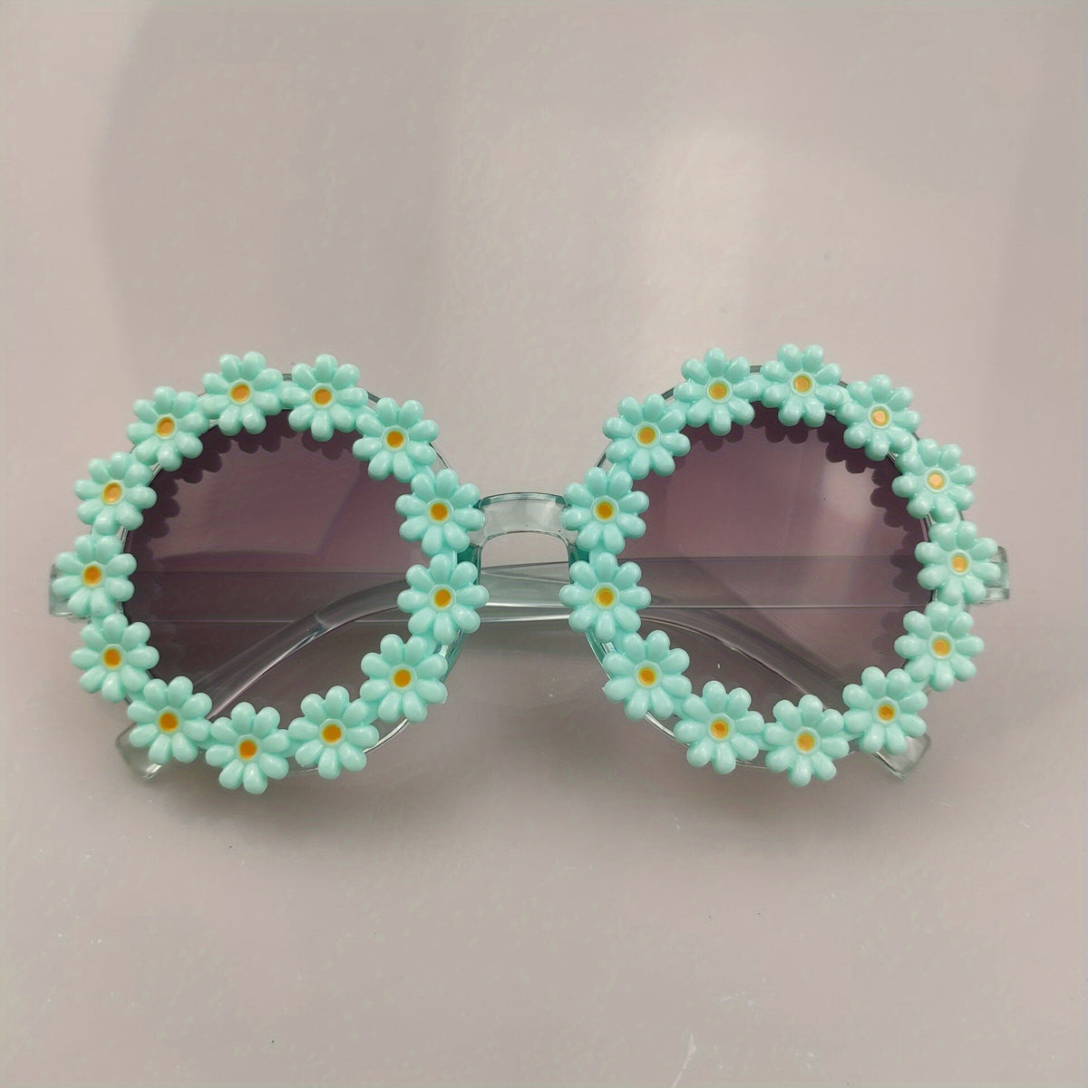 Flower Decor Frame Sun Protection Sunglasses for Kids