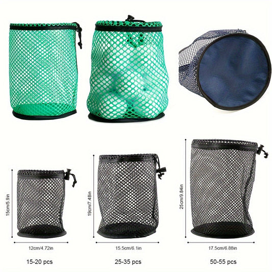 Portable Golf Mesh Bag Ball Holder Drawstring Lightweight Outdoor Travel Cam