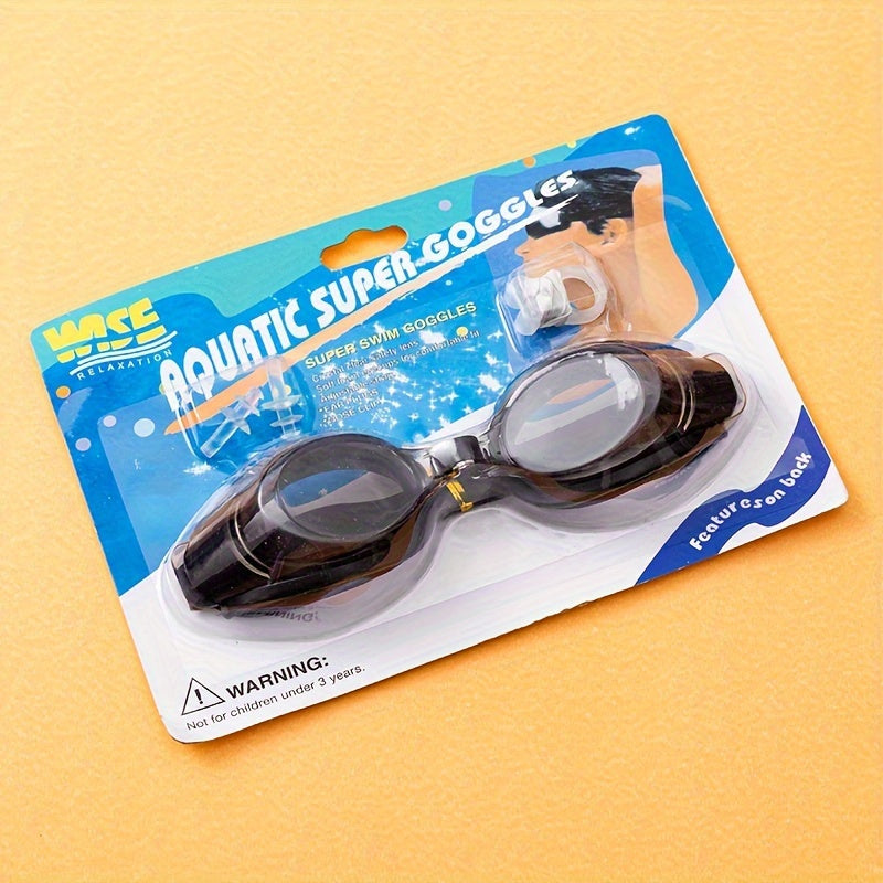 Waterproof Swimming Goggles High Definition Goggles with Replaceable Nose Pads