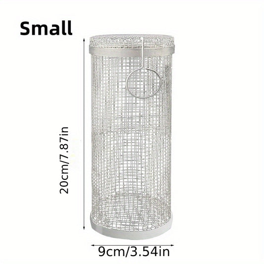 Stainless Steel Smoked Mesh Barrel for BBQ Outdoor Picnic Camping