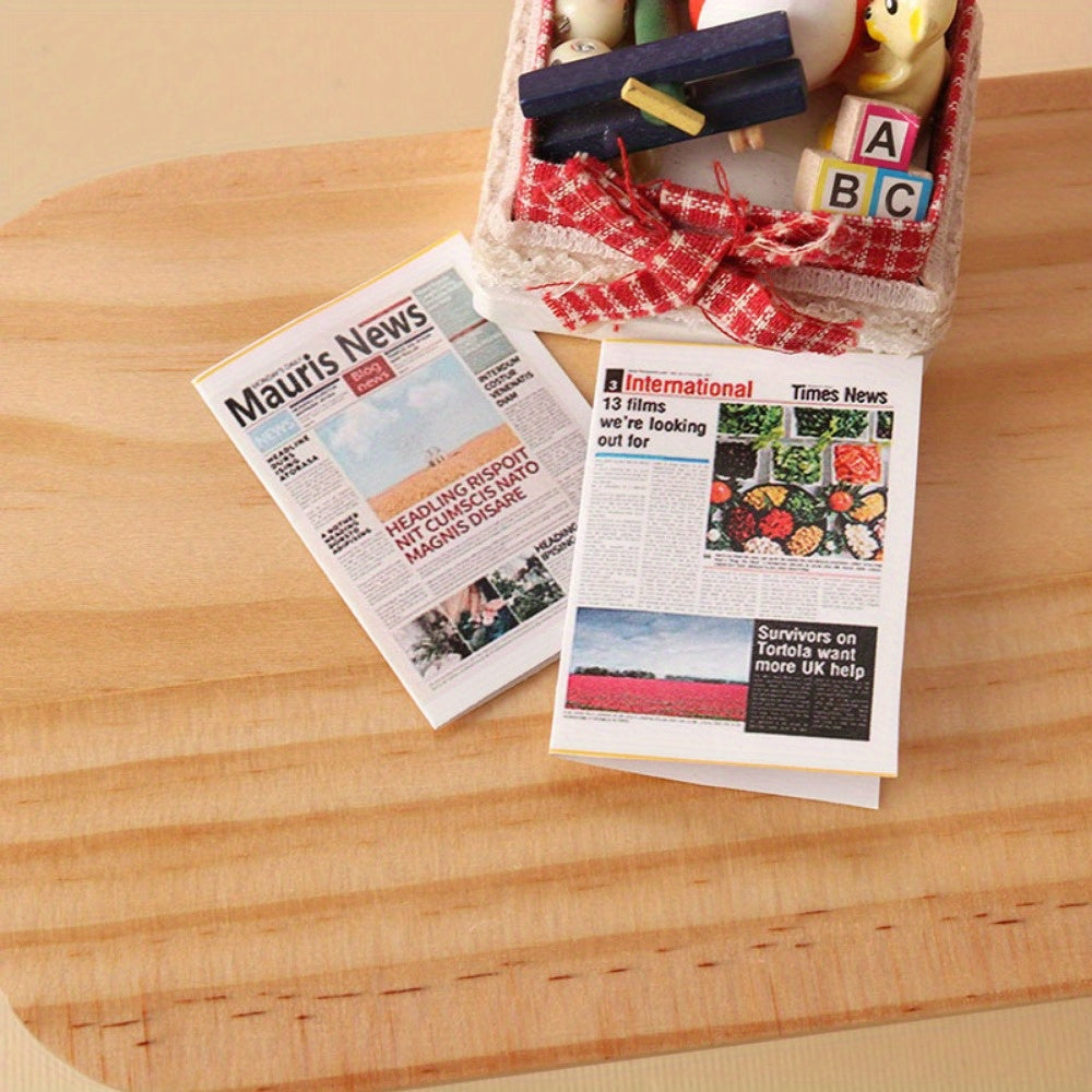 Colorful Mini Food Toy Newspaper DIY Accessories