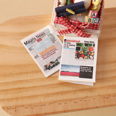 Colorful Mini Food Toy Newspaper DIY Accessories