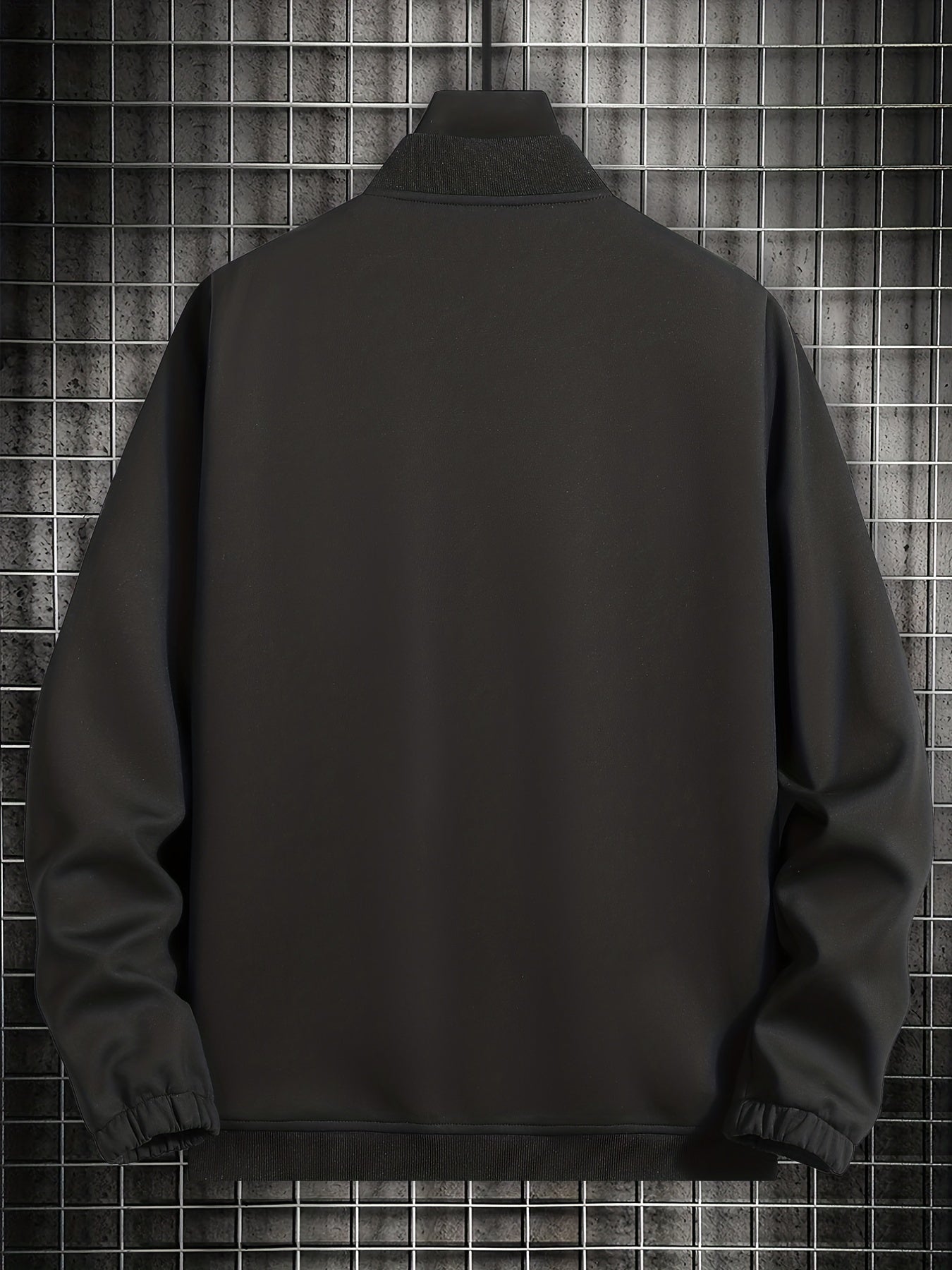 Men's Solid Sport Baseball Jacket Casual Coat Spring Autumn