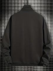 Men's Solid Sport Baseball Jacket Casual Coat Spring Autumn