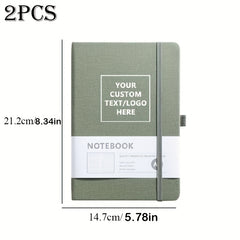 Custom Engraved A5 Diary Notebook 200 Pages 21.2x14 - 2 Pack