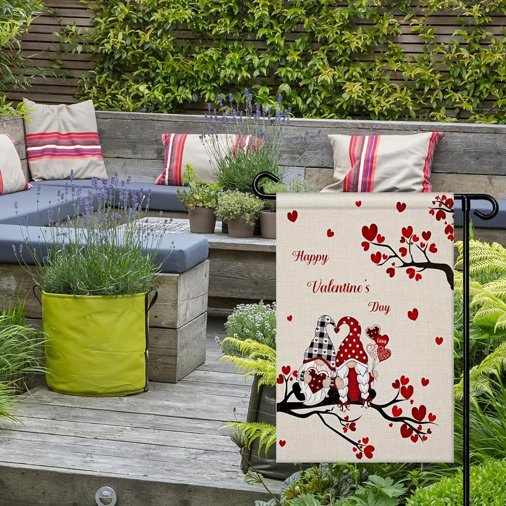 Valentines Garden Flag Double Sided House Flag Banner Welcome Yard Flag