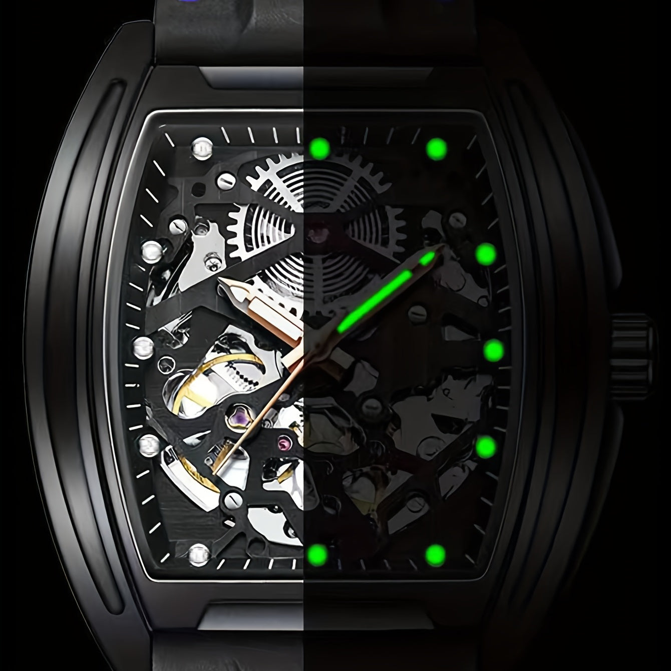 Men's Multicolor Alloy Luminous Mechanical Watch