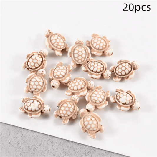 20PCS Turquoise Turtle Natural Stone Beads for DIY Bracelet Necklace