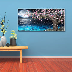 DIY 5D Diamond Art Kit Moon Tree 80 01x40 Full Round Painting Ornament