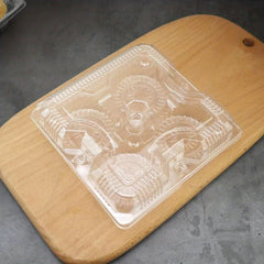 20pcs Transparent Egg Tart Puff Packaging Box Disposable Blister Packaging