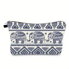 Boho Elephant Pattern Cosmetic Bag Toiletry Organizer