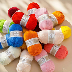 6pcs 4 Strand Wool Acrylic Fabric for DIY Arts Crafts Sewing Party Supplies