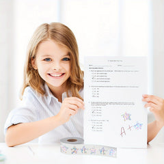 500 Holographic Star Stickers Self Adhesive Glitter Reward Labels