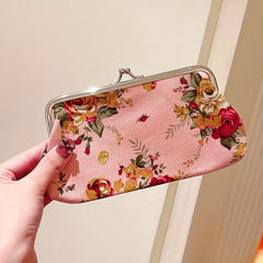Vintage Floral Pattern Coin Purse Clutch Wallet