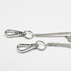 Butterfly Decor Double Layer Pant Chain Pocket Chain Belt Decorative