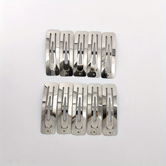10pcs Solid Hair Snap Clip Casual Daily Headwear for Female