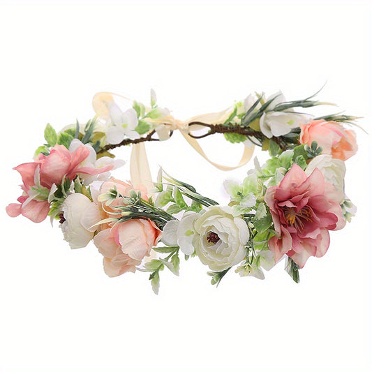 Girl s Simulated Rose Wreath Hair Accessories