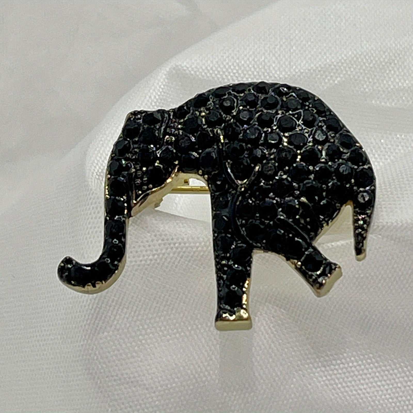 Elephant Rhinestone Brooch Cartoon Animal Badge Shirt Bags Decor
